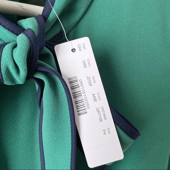 nwt j.crew  tie neck dress in 365 crepe 4P - Picture 7 of 12